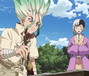 senku creating paper armor